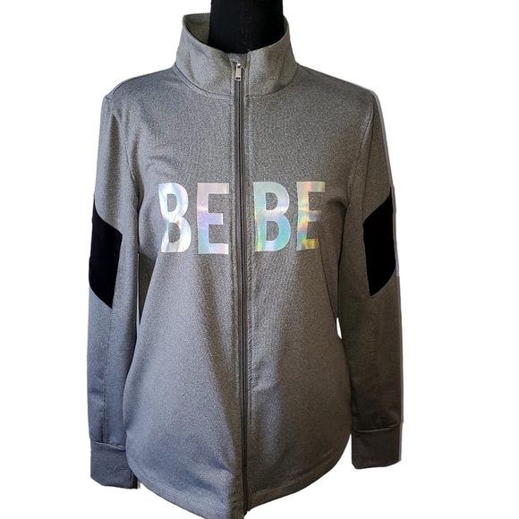BeBe lightweight jacket Size M pockets full zip perfect for springtime gym NWOT - Picture 1 of 9
